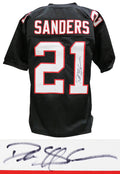 Deion Sanders Signed Black Throwback Custom Football Jersey - SANJRY352 - Deion Sanders Signed Black Throwback Custom Football Jersey product image