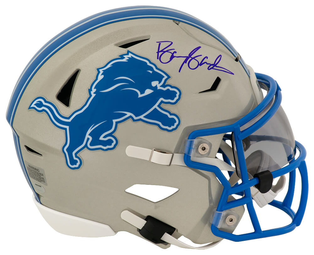 Barry Sanders Signed Detroit Lions Riddell Mid-Size SpeedFlex (MIDI) Helmet - SANMID300 - Barry Sanders Signed Detroit Lions Riddell Mid-Size SpeedFlex (MIDI) Helmet product image