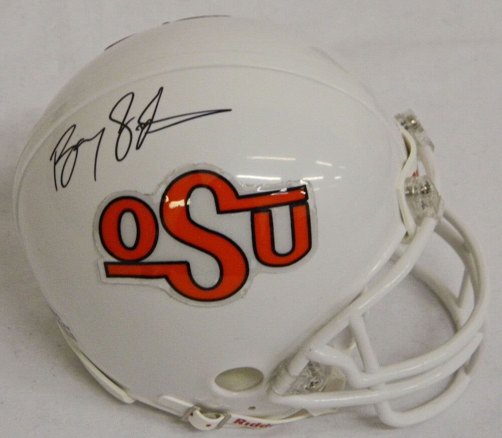 Barry Sanders Signed Oklahoma State Riddell Throwback Mini Helmet - SANMIN301 - Barry Sanders Signed Oklahoma State Riddell Throwback Mini Helmet product image
