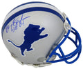 Barry Sanders Signed Detroit Lions Riddell Throwback Mini Helmet w/HOF 04 - SANMIN302 - Barry Sanders Signed Detroit Lions Riddell Throwback Mini Helmet w/HOF 04 product image