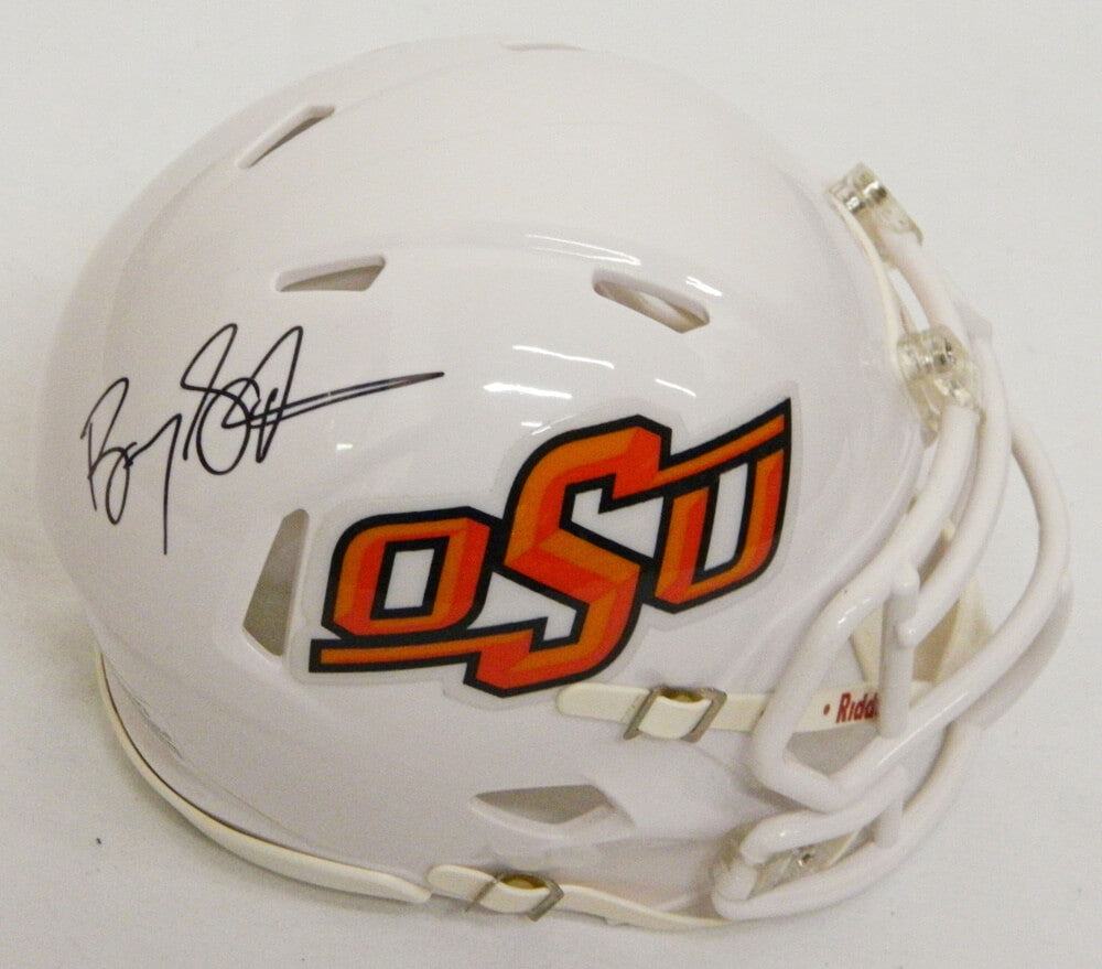 Barry Sanders Signed Oklahoma State Cowboys Riddell Speed Mini Helmet - SANMIN304 - Barry Sanders Signed Oklahoma State Cowboys Riddell Speed Mini Helmet product image