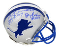 Barry Sanders & Billy Sims Signed Detroit Lions Riddell Mini Helmet w/80 ROY, 89 ROY - SANMIN324 - Barry Sanders & Billy Sims Signed Detroit Lions Riddell Mini Helmet w/80 ROY, 89 ROY product image