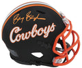Barry Sanders Signed Oklahoma State Cowboys Black Riddell Speed Mini Helmet - SANMIN332 - Barry Sanders Signed Oklahoma State Cowboys Black Riddell Speed Mini Helmet product image