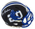 Barry Sanders Signed Detroit Lions Barry Sanders Logo Black Riddell Speed Mini Helmet - SANMIN334 - Barry Sanders Signed Detroit Lions Barry Sanders Logo Black Riddell Speed Mini Helmet product image