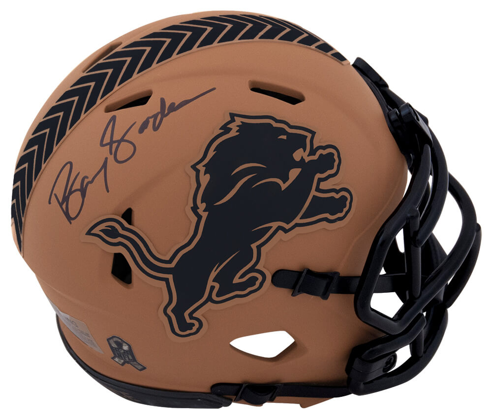 Barry Sanders Signed Detroit Lions SALUTE 2023 Riddell Speed Mini Helmet - SANMIN336 - Barry Sanders Signed Detroit Lions SALUTE 2023 Riddell Speed Mini Helmet product image