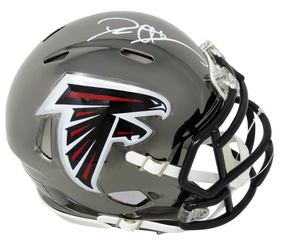 Deion Sanders Signed Atlanta Falcons Chrome Riddell Speed Mini Helmet - SANMIN352 - Deion Sanders Signed Atlanta Falcons Chrome Riddell Speed Mini Helmet product image