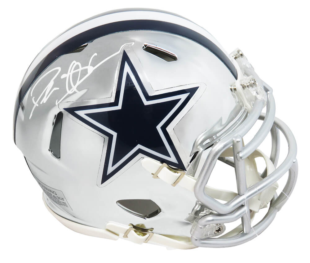 Deion Sanders Signed Dallas Cowboys Chrome Riddell Speed Mini Helmet - SANMIN353 - Deion Sanders Signed Dallas Cowboys Chrome Riddell Speed Mini Helmet product image