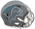 Barry Sanders Signed Detroit Lions SLATE Riddell Speed Mini Helmet - SANMIN380 - Barry Sanders Signed Detroit Lions SLATE Riddell Speed Mini Helmet product image