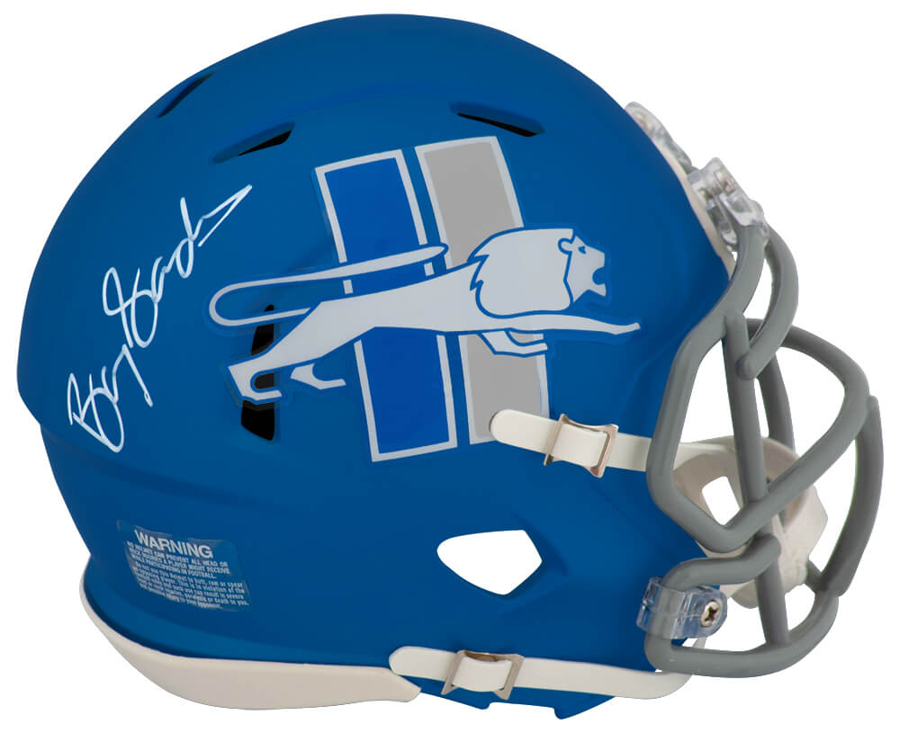 Barry Sanders Signed Detroit Lions 2023 Alternate Blue Riddell Speed Mini Helmet - SANMIN381 - Barry Sanders Signed Detroit Lions 2023 Alternate Blue Riddell Speed Mini Helmet product image