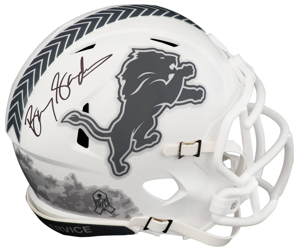 Barry Sanders Signed Detroit Lions SALUTE 2024 White Riddell Speed Mini Helmet - SANMIN383 - Barry Sanders Signed Detroit Lions SALUTE 2024 White Riddell Speed Mini Helmet product image