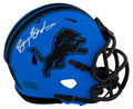Barry Sanders Signed Detroit Lions RAVE Riddell Speed Mini Helmet - SANMIN384 - Barry Sanders Signed Detroit Lions RAVE Riddell Speed Mini Helmet product image