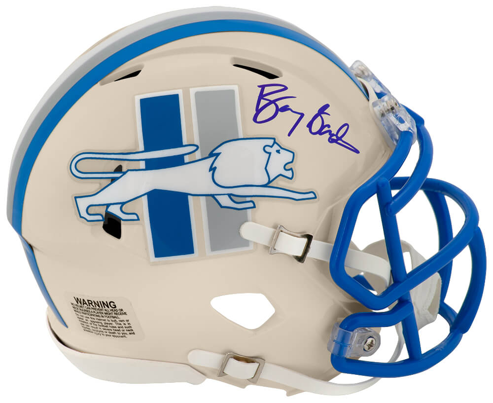 Barry Sanders Signed Detroit Lions RETRO Riddell Speed Mini Helmet - SANMIN387 - Barry Sanders Signed Detroit Lions RETRO Riddell Speed Mini Helmet product image