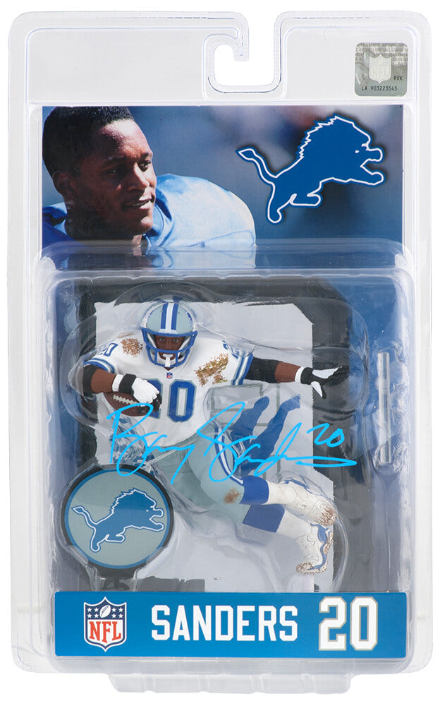 Barry Sanders Signed Detroit Lions White Jersey McFarlane Toys Figurine - SANOTH302 - Barry Sanders Signed Detroit Lions White Jersey McFarlane Toys Figurine product image