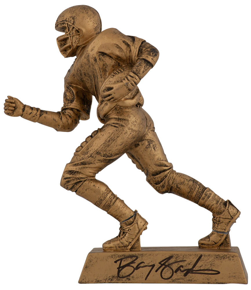 Barry Sanders Signed Gold Football Running Back 10-Inch Statue - SANOTH303 - Barry Sanders Signed Gold Football Running Back 10-Inch Statue product image