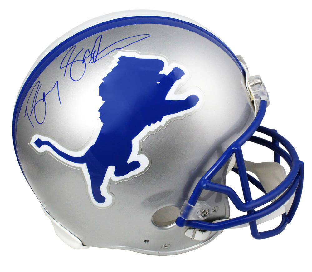 Barry Sanders Signed Lions Riddell Throwback Authentic Proline Helmet - SANPRO300 - Barry Sanders Signed Lions Riddell Throwback Authentic Proline Helmet product image