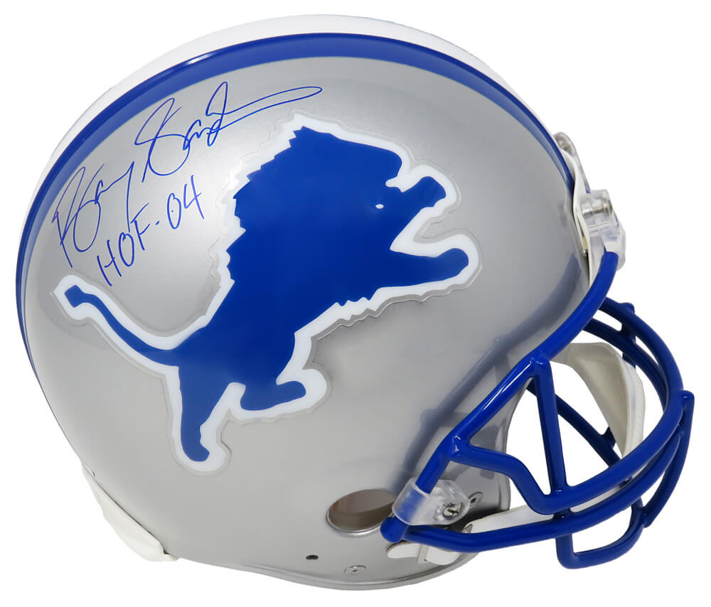 Barry Sanders Signed Lions Riddell Throwback Authentic Proline Helmet w/HOF'04 - SANPRO301 - Barry Sanders Signed Lions Riddell Throwback Authentic Proline Helmet w/HOF'04 product image
