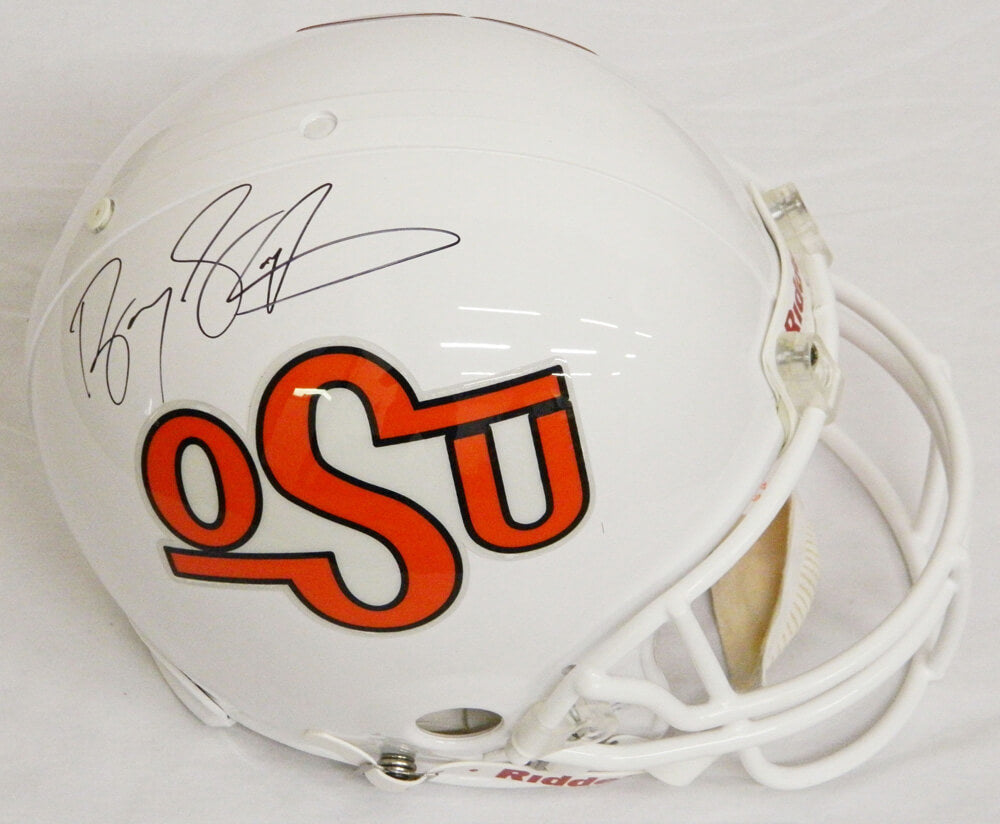 Barry Sanders Signed Oklahoma State Riddell T/B Proline Helmet - SANPRO304 - Barry Sanders Signed Oklahoma State Riddell T/B Proline Helmet product image