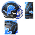 Barry Sanders Signed Detroit Lions Flat Black Matte Riddell Speed Authentic Proline Helmet w/7 Inscriptions - SANPRO312 - Barry Sanders Signed Detroit Lions Flat Black Matte Riddell Speed Authentic Proline Helmet w/7 Inscriptions product image