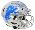 Barry Sanders Signed Detroit Lions SpeedFlex Riddell Speed Authentic Helmet w/The Lion King, HOF'04 - SANPRO314 - Barry Sanders Signed Detroit Lions SpeedFlex Riddell Speed Authentic Helmet w/The Lion King, HOF'04 product image