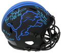 Barry Sanders Signed Detroit Lions Eclipse Black Matte Riddell Speed Authentic Proline Helmet w/7 Inscriptions - SANPRO316 - Barry Sanders Signed Detroit Lions Eclipse Black Matte Riddell Speed Authentic Proline Helmet w/7 Inscriptions product image