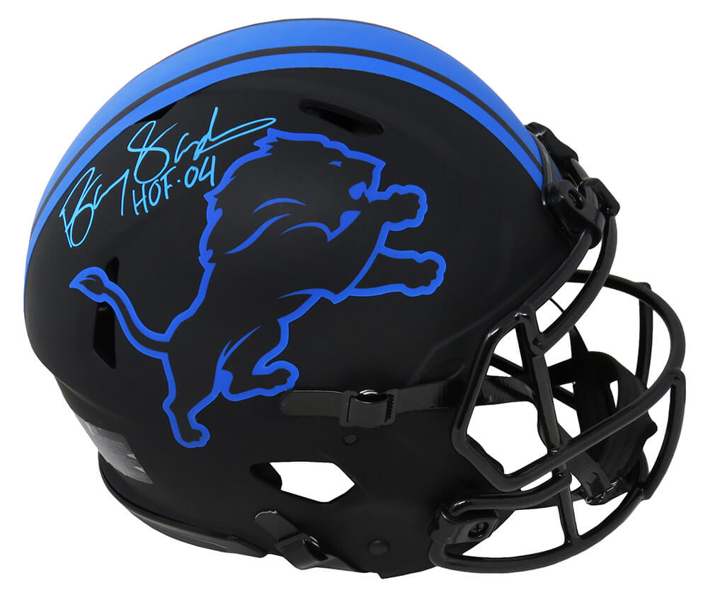Barry Sanders Signed Detroit Lions Eclipse Riddell Authentic Proline Speed Helmet w/HOF'04 - SANPRO317 - Barry Sanders Signed Detroit Lions Eclipse Riddell Authentic Proline Speed Helmet w/HOF'04 product image
