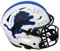Barry Sanders Signed Detroit Lions Lunar Eclipse Riddell SpeedFlex Authentic Helmet w/7 Inscriptions - SANPRO320 - Barry Sanders Signed Detroit Lions Lunar Eclipse Riddell SpeedFlex Authentic Helmet w/7 Inscriptions product image