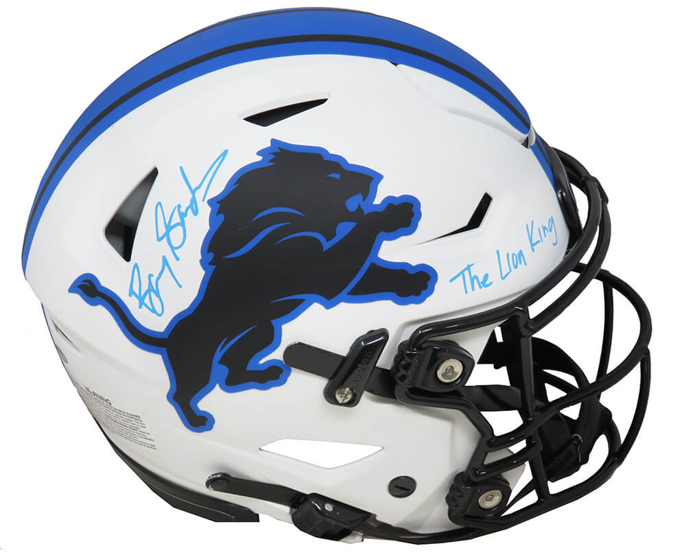 Barry Sanders Signed Detroit Lions Lunar Eclipse Riddell SpeedFlex Authentic Helmet w/The Lion King - SANPRO321 - Barry Sanders Signed Detroit Lions Lunar Eclipse Riddell SpeedFlex Authentic Helmet w/The Lion King product image