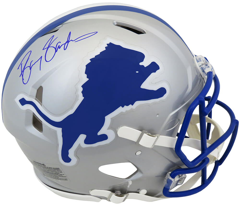 Barry Sanders Signed Detroit Lions Throwback Riddell Authentic ProLine Speed Helmet - SANPRO322 - Barry Sanders Signed Detroit Lions Throwback Riddell Authentic ProLine Speed Helmet product image