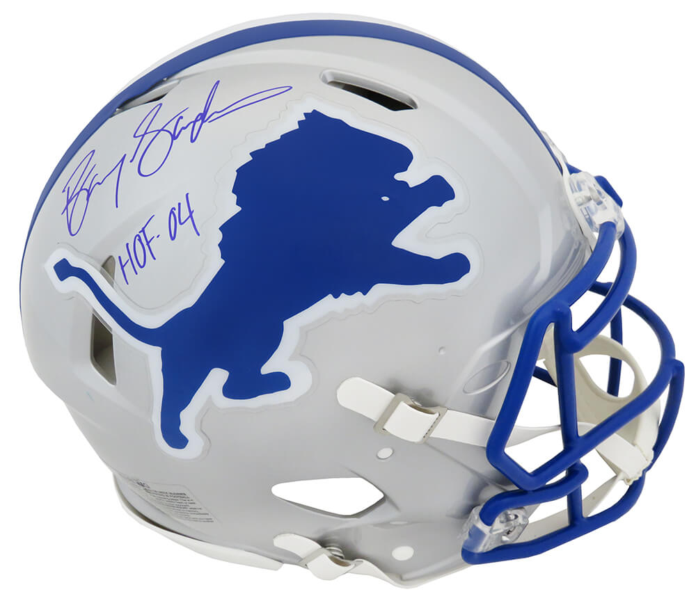 Barry Sanders Signed Detroit Lions Throwback Riddell Authentic ProLine Speed Helmet w/HOF'04 - SANPRO324 - Barry Sanders Signed Detroit Lions Throwback Riddell Authentic ProLine Speed Helmet w/HOF'04 product image