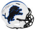 Barry Sanders Signed Detroit Lions Lunar Eclipse White Matte Riddell Speed Authentic Helmet - SANPRO325 - Barry Sanders Signed Detroit Lions Lunar Eclipse White Matte Riddell Speed Authentic Helmet product image