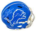 Barry Sanders Signed Detroit Lions FLASH Riddell Full Size Authentic ProLine Speed Helmet w/HOF'04, The Lion King - SANPRO330 - Barry Sanders Signed Detroit Lions FLASH Riddell Full Size Authentic ProLine Speed Helmet w/HOF'04, The Lion King product image
