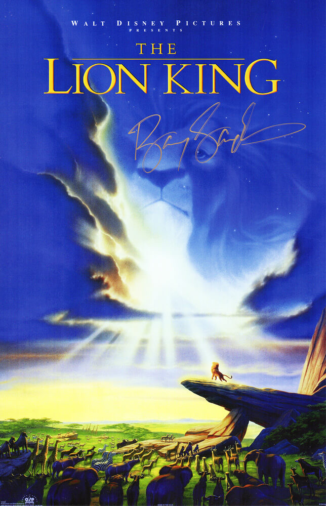 Barry Sanders Signed The Lion King 11x17 Movie Poster - SANPST300 - Barry Sanders Signed The Lion King 11x17 Movie Poster product image