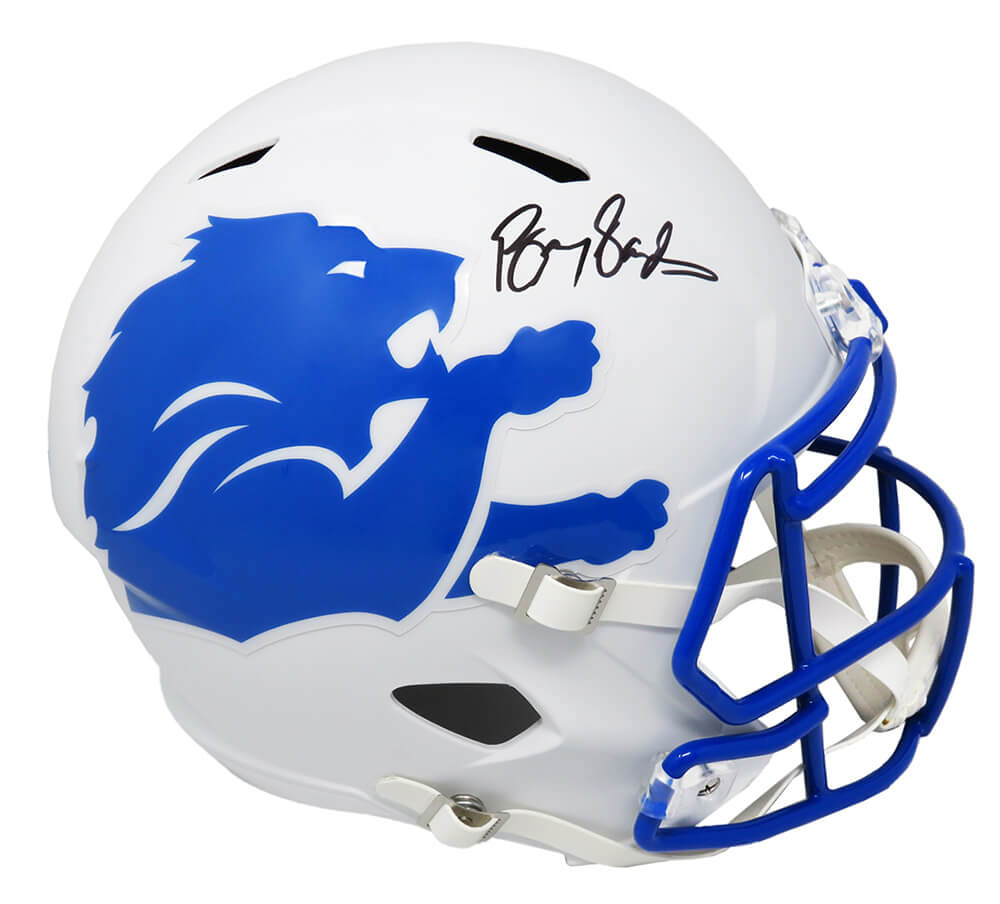 Barry Sanders Signed Detroit Lions AMP Alternate Series Riddell Full Size Speed Replica Helmet - SANREP328 - Barry Sanders Signed Detroit Lions AMP Alternate Series Riddell Full Size Speed Replica Helmet product image