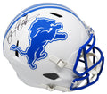 Barry Sanders Signed Detroit Lions Flat White Matte Riddell Speed Full Size Replica Helmet - SANREP332 - Barry Sanders Signed Detroit Lions Flat White Matte Riddell Speed Full Size Replica Helmet product image
