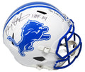 Barry Sanders Signed Detroit Lions Flat White Matte Riddell Speed Full Size Replica Helmet w/HOF'04, The Lion King - SANREP333 - Barry Sanders Signed Detroit Lions Flat White Matte Riddell Speed Full Size Replica Helmet w/HOF'04, The Lion King product image