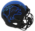 Barry Sanders Signed Detroit Lions Eclipse Black Matte Riddell Speed Full Size Replica Helmet w/HOF'04, The Lion King - SANREP338 - Barry Sanders Signed Detroit Lions Eclipse Black Matte Riddell Speed Full Size Replica Helmet w/HOF'04, The Lion King product image