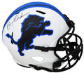 Barry Sanders Signed Detroit Lions Lunar Eclipse White Matte Riddell Speed Full Size Replica Helmet - SANREP342 - Barry Sanders Signed Detroit Lions Lunar Eclipse White Matte Riddell Speed Full Size Replica Helmet product image