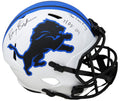 Barry Sanders Signed Detroit Lions Lunar Eclipse White Matte Riddell Speed Full Size Replica Helmet w/HOF'04, The Lion King - SANREP343 - Barry Sanders Signed Detroit Lions Lunar Eclipse White Matte Riddell Speed Full Size Replica Helmet w/HOF'04, The Lion King product image