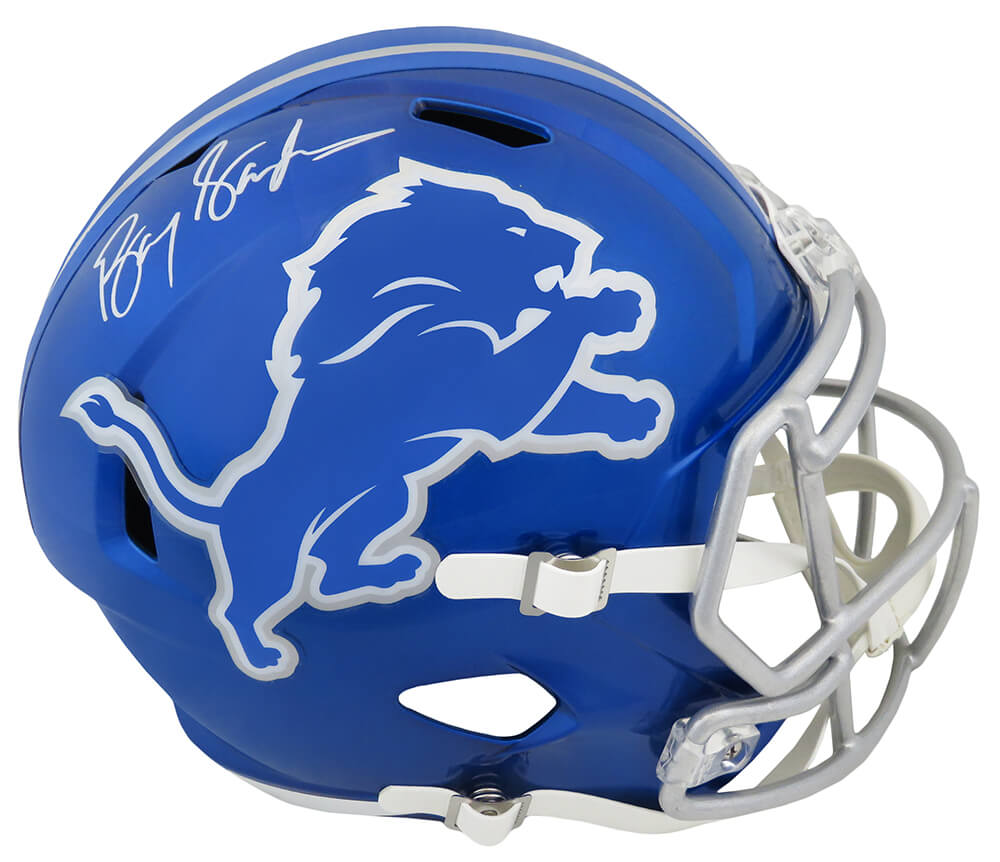 Barry Sanders Signed Detroit Lions FLASH Riddell Speed Full Size Replica Helmet - SANREP351 - Barry Sanders Signed Detroit Lions FLASH Riddell Speed Full Size Replica Helmet product image