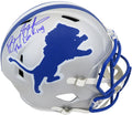 Barry Sanders Signed Detroit Lions Throwback Riddell Full Size Speed Replica Helmet w/The Lion King - SANREP353 - Barry Sanders Signed Detroit Lions Throwback Riddell Full Size Speed Replica Helmet w/The Lion King product image