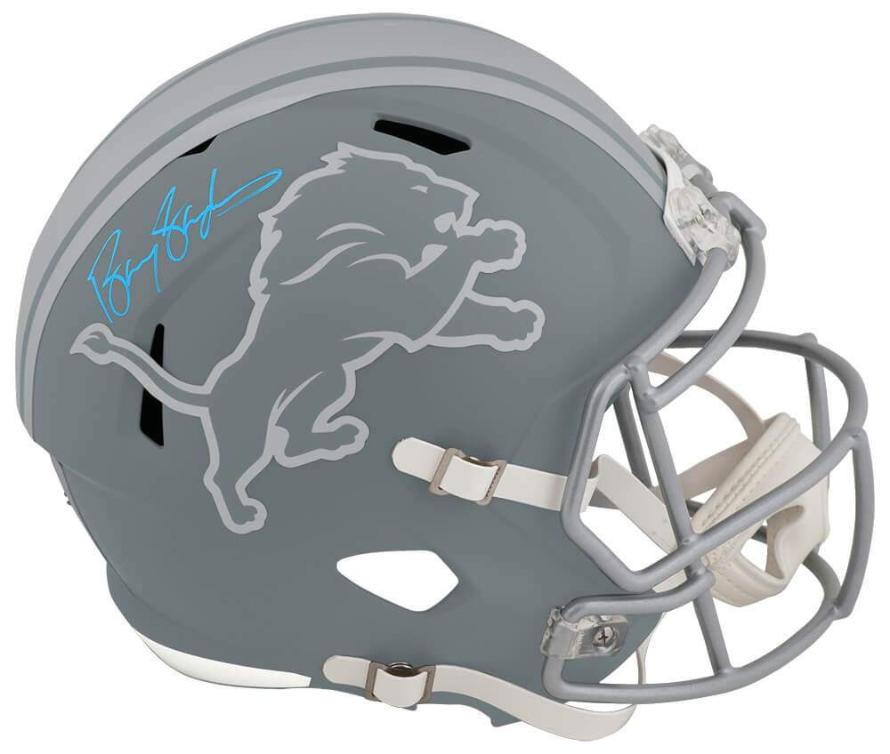 Barry Sanders Signed Detroit Lions SLATE Riddell Full Size Speed Replica Helmet - SANREP368 - Barry Sanders Signed Detroit Lions SLATE Riddell Full Size Speed Replica Helmet product image