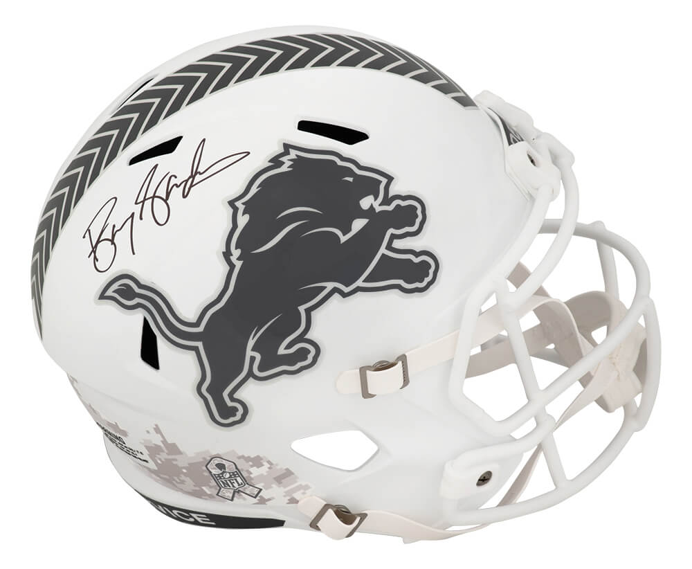 Barry Sanders Signed Detroit Lions SALUTE 2024 White Riddell Full Size Speed Replica Helmet - SANREP371 - Barry Sanders Signed Detroit Lions SALUTE 2024 White Riddell Full Size Speed Replica Helmet product image