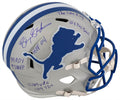 Barry Sanders Signed Detroit Lions T/B Riddell Full Size Speed Replica Helmet w/7-INSCRIPTIONS - SANREP372 - Barry Sanders Signed Detroit Lions T/B Riddell Full Size Speed Replica Helmet w/7-INSCRIPTIONS product image