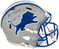 Barry Sanders Signed Lions Throwback Riddell Full Size Speed Replica Helmet w/HOF 04, The Lion King - SANREP392 - Barry Sanders Signed Lions Throwback Riddell Full Size Speed Replica Helmet w/HOF 04, The Lion King product image