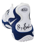 Barry Sanders Signed Nike Air Zoom Turf Jet '97 White & Blue Lions Shoe (Right Foot) - SANSHO301 - Barry Sanders Signed Nike Air Zoom Turf Jet '97 White & Blue Lions Shoe (Right Foot) product image