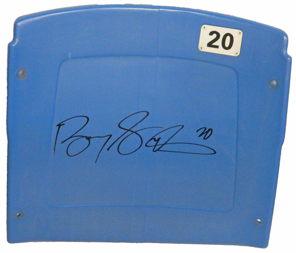 Barry Sanders Signed Silverdome Stadium Blue #20 Seatback - SANSTB300 - Barry Sanders Signed Silverdome Stadium Blue #20 Seatback product image