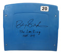 Barry Sanders Signed Detroit Silverdome Light Blue #20 Stadium Seatback w/The Lion King, HOF'04 - SANSTB305 - Barry Sanders Signed Detroit Silverdome Light Blue #20 Stadium Seatback w/The Lion King, HOF'04 product image