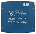 Barry Sanders Signed Detroit Silverdome Stadium Blue Seatback w/4-Inscriptions - SANSTB312 - Barry Sanders Signed Detroit Silverdome Stadium Blue Seatback w/4-Inscriptions product image