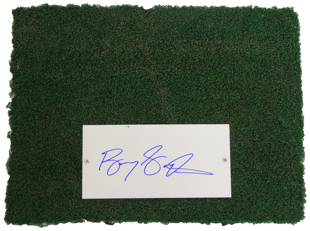 Barry Sanders Signed Detroit Silverdome 12x16 Actual Stadium Used Turf & Autograph Plate - SANTRF300 - Barry Sanders Signed Detroit Silverdome 12x16 Actual Stadium Used Turf & Autograph Plate product image