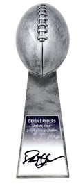 Deion Sanders Signed Football World Champion 15 Inch Replica Silver Trophy - SANTRO303 - Deion Sanders Signed Football World Champion 15 Inch Replica Silver Trophy product image